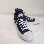 画像をギャラリービューアに読み込む, SATURDAYS SURF NYC ネイビー ハイカットスニーカー MENS