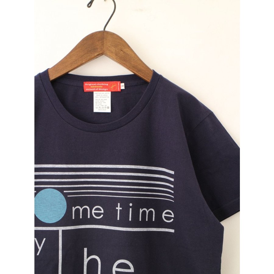アドラーブル ネイビー 紺『サムタイム バイ ザ ビーチ』Tシャツ ADOLUVLE ORIGINAL NAVY 『SOME TIME BY THE BEACH』 T-SHIRTS