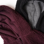 画像をギャラリービューアに読み込む, スプレンディッド ワインレッド ボアフリース パーカー ジップアップフーディ SPLENDID WINE RED BOA FLEECE HOODIE WOMENS