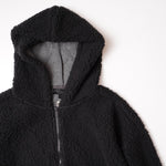 画像をギャラリービューアに読み込む, スプレンディッド ブラック ボアフリース パーカー ジップアップフーディ SPLENDID BLACK BOA FLEECE HOODIE WOMENS