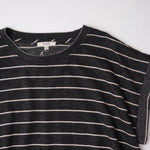 画像をギャラリービューアに読み込む, スプレンディッド ブラック×ホワイト フレンチスリーブ ボーダーカットソー SPLENDID BLACK/WHITE BORDER SWEATSHIRT TEE WOMENS