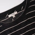 画像をギャラリービューアに読み込む, スプレンディッド ブラック×ホワイト フレンチスリーブ ボーダーカットソー SPLENDID BLACK/WHITE BORDER SWEATSHIRT TEE WOMENS