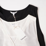 画像をギャラリービューアに読み込む, スプレンディッド ブラック シルクトップ ノースリーブカットソー SPLENDID BLACK SILK TOP WOMENS