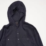 画像をギャラリービューアに読み込む, ヴィンス ネイビー リネン ヘンリー フーディ 長袖 シャツ VINCE NAVY LINEN HENLEY HOODIE LONG-SLEEVES SHIRTS MENS