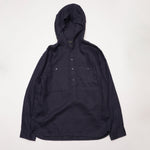 画像をギャラリービューアに読み込む, ヴィンス ネイビー リネン ヘンリー フーディ 長袖 シャツ VINCE NAVY LINEN HENLEY HOODIE LONG-SLEEVES SHIRTS MENS