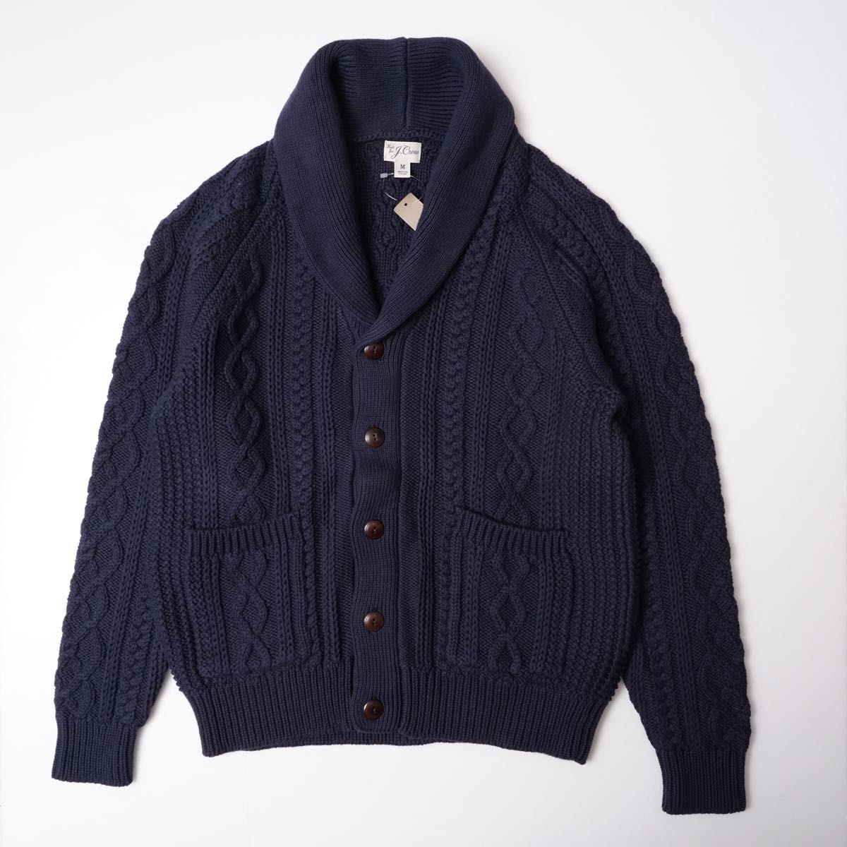 【MEN】J.Crew ケーブルニットカーディガン