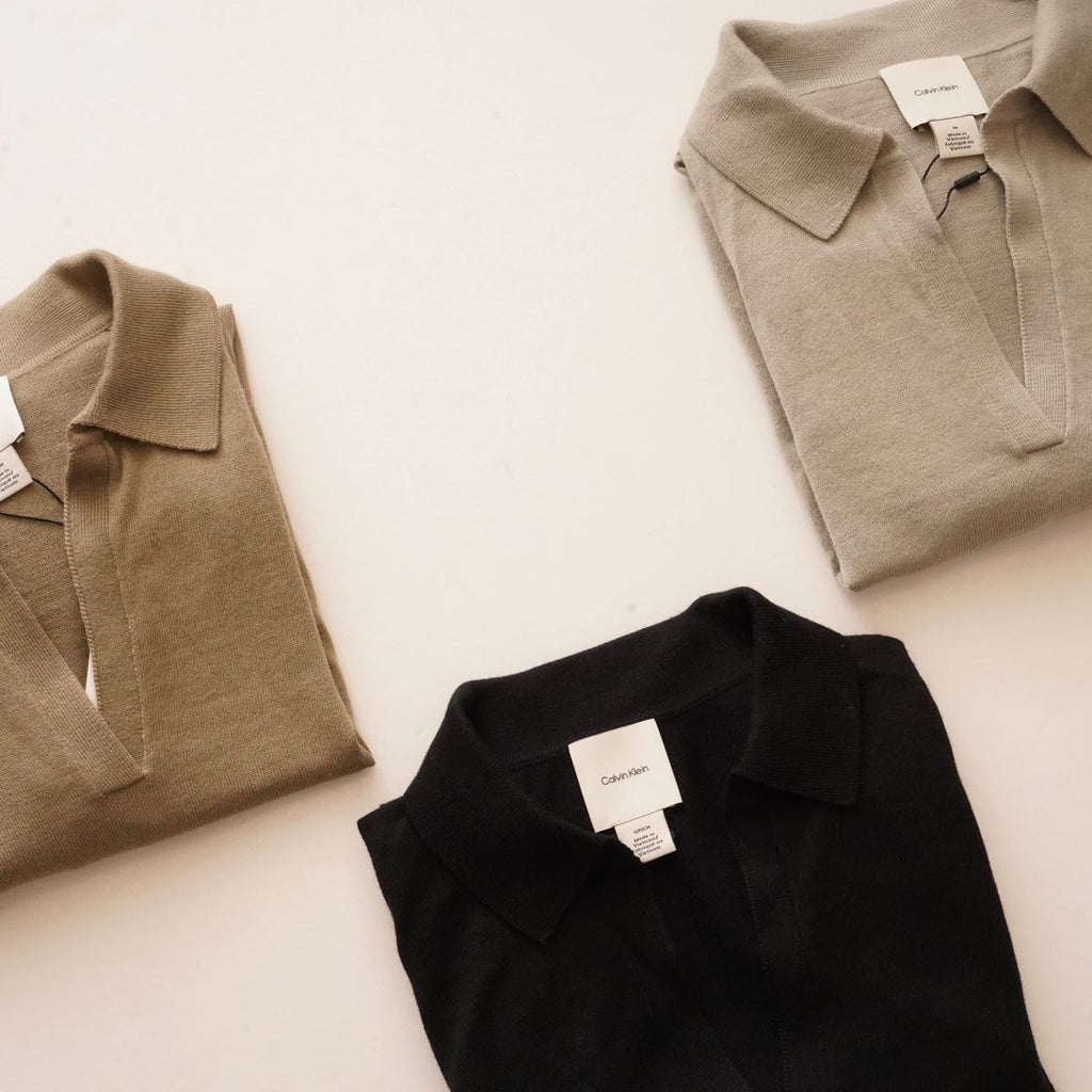 【WOMEN】CALVIN KLEIN ウールスキッパーニット