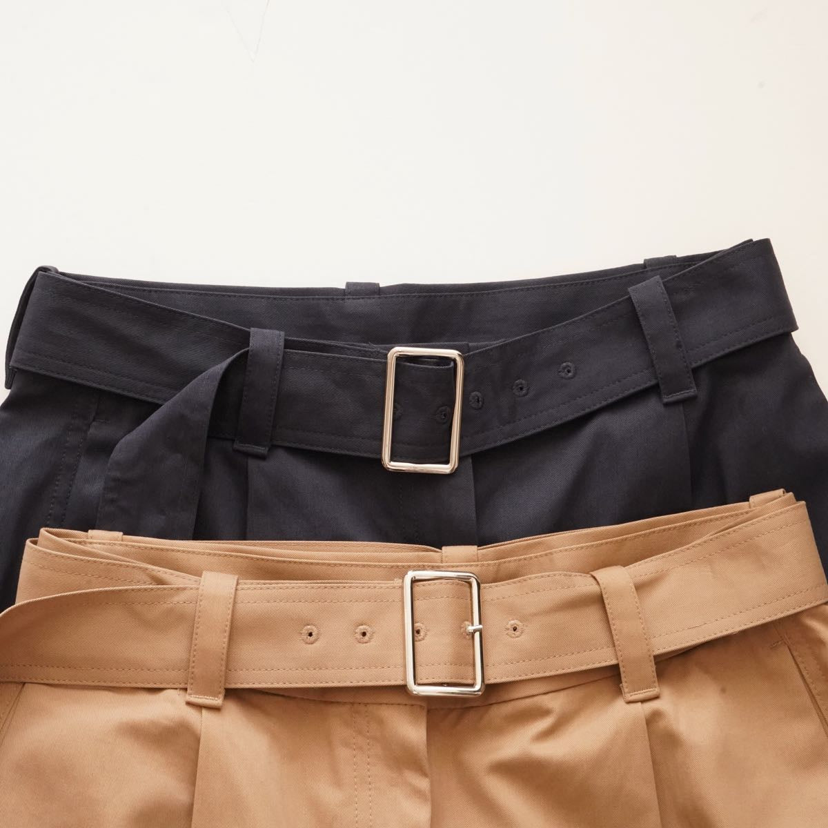 【WOMEN】CALVIN KLEIN BELTED WIDE PANTS