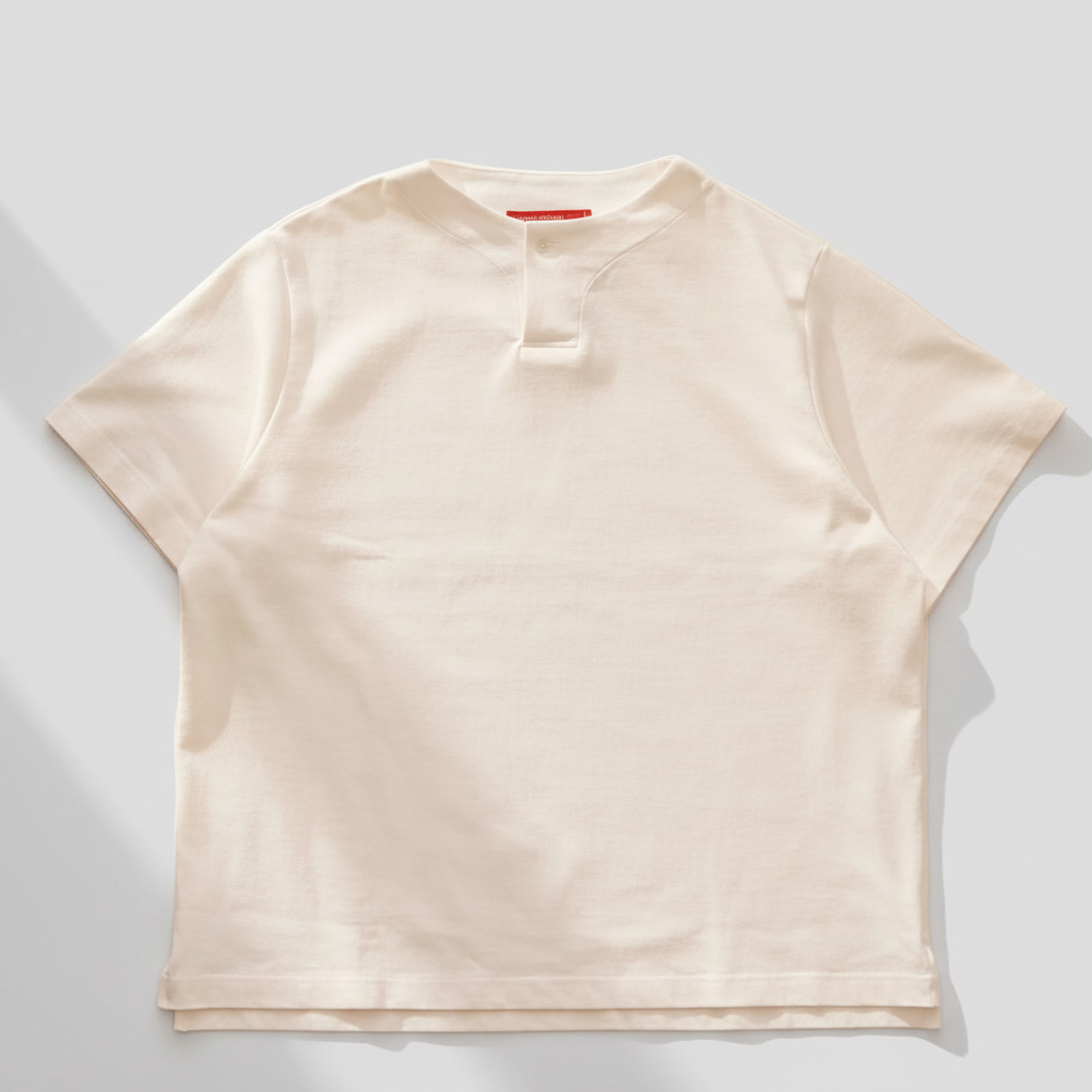 【MEN & WOMEN】ADOLUVLE 1ボタンヘンリー S/S