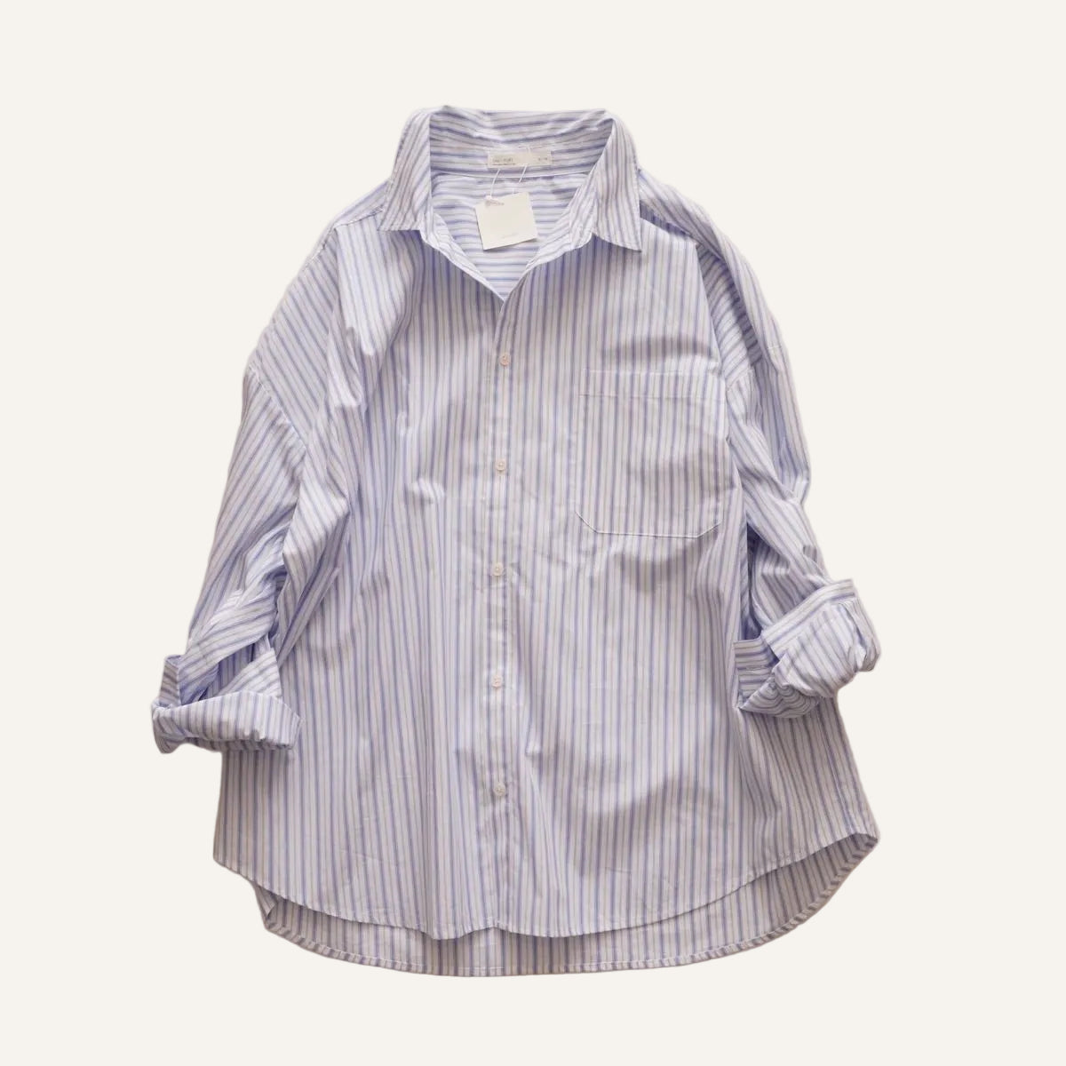 【WOMEN】OAK + FORT STRIPED COTTON SHIRT