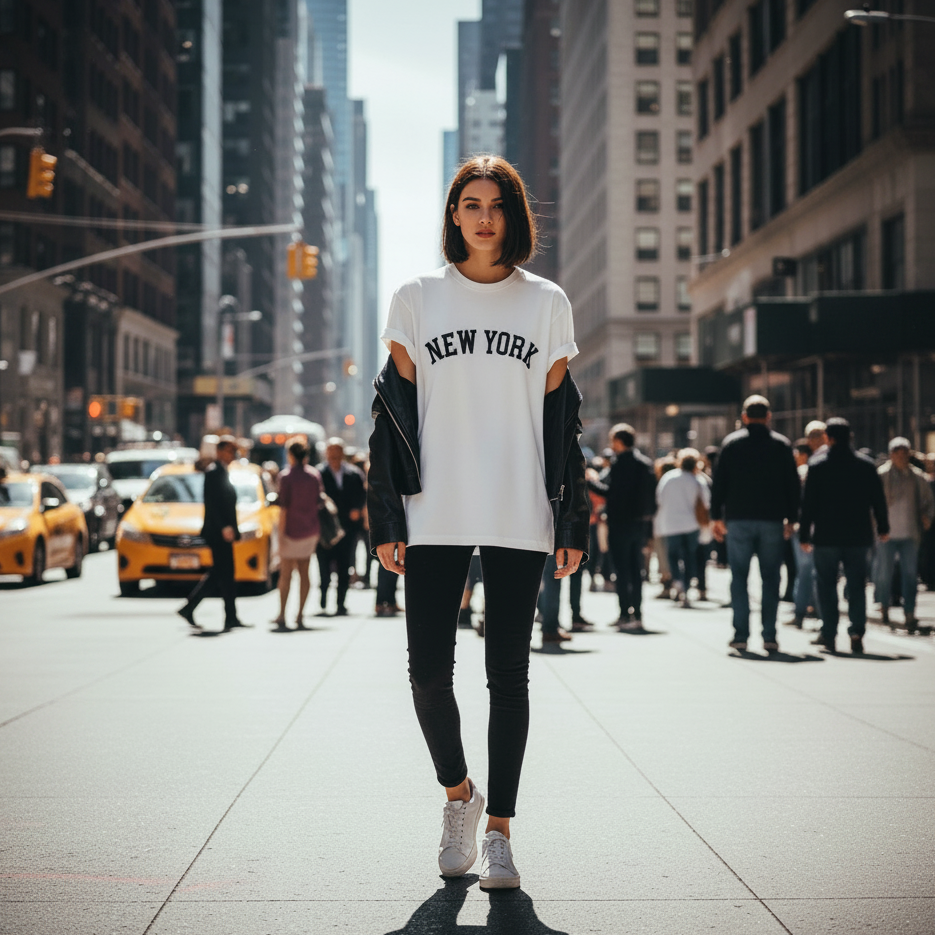【MEN & WOMEN】OAK + FORT NEW YORK TEE