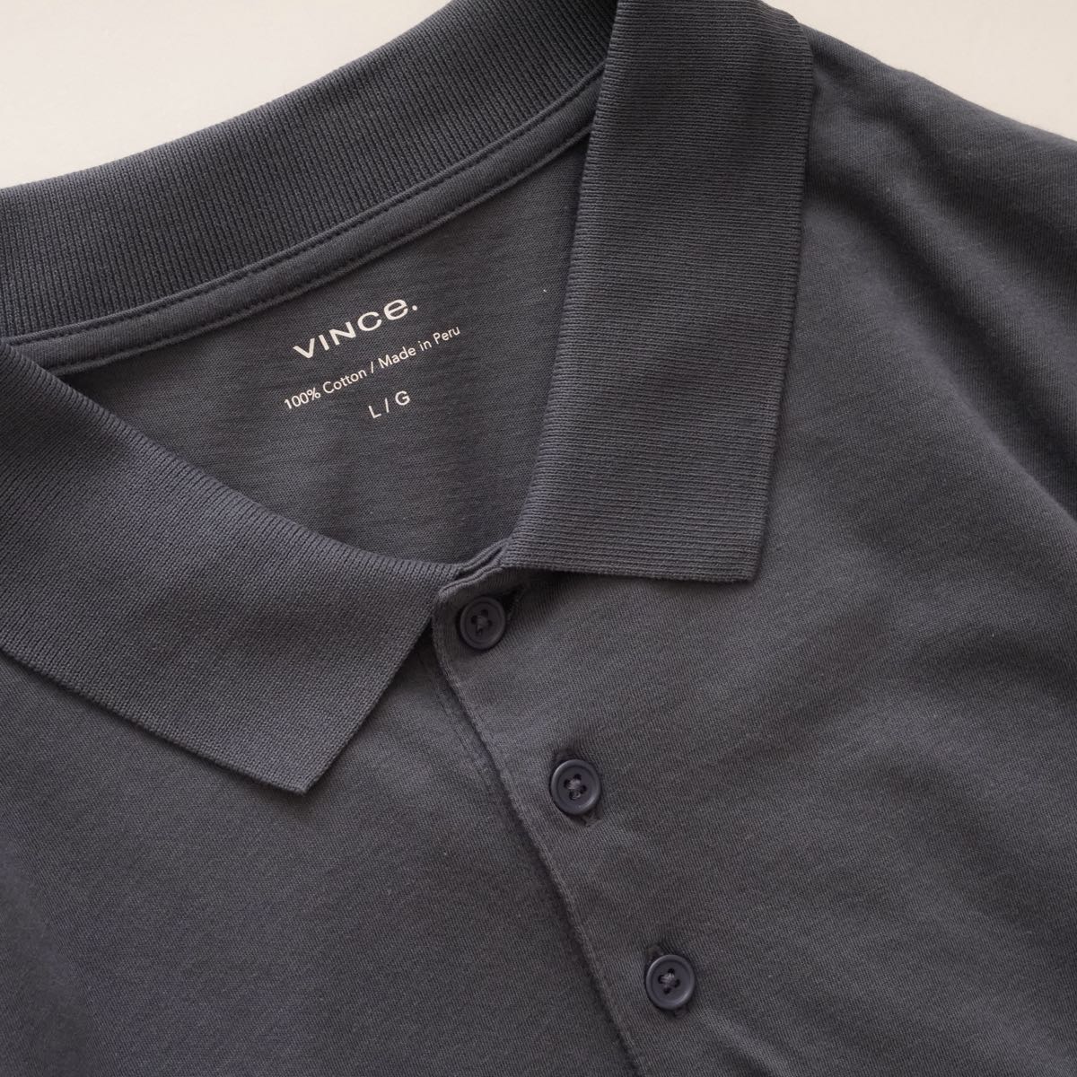 【MEN】vince ピマコットン L/Sポロ