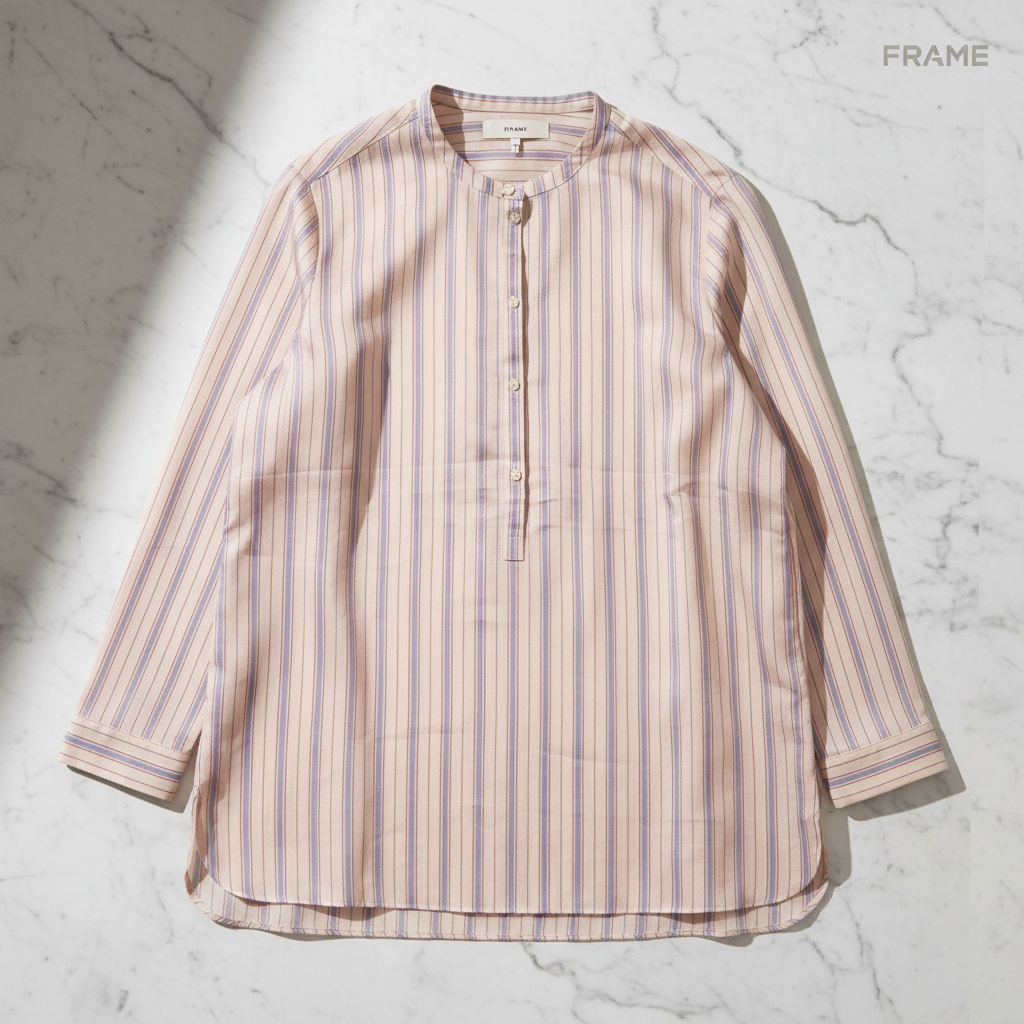 【WOMEN】FRAME COTTON SILK PULLOVER SH