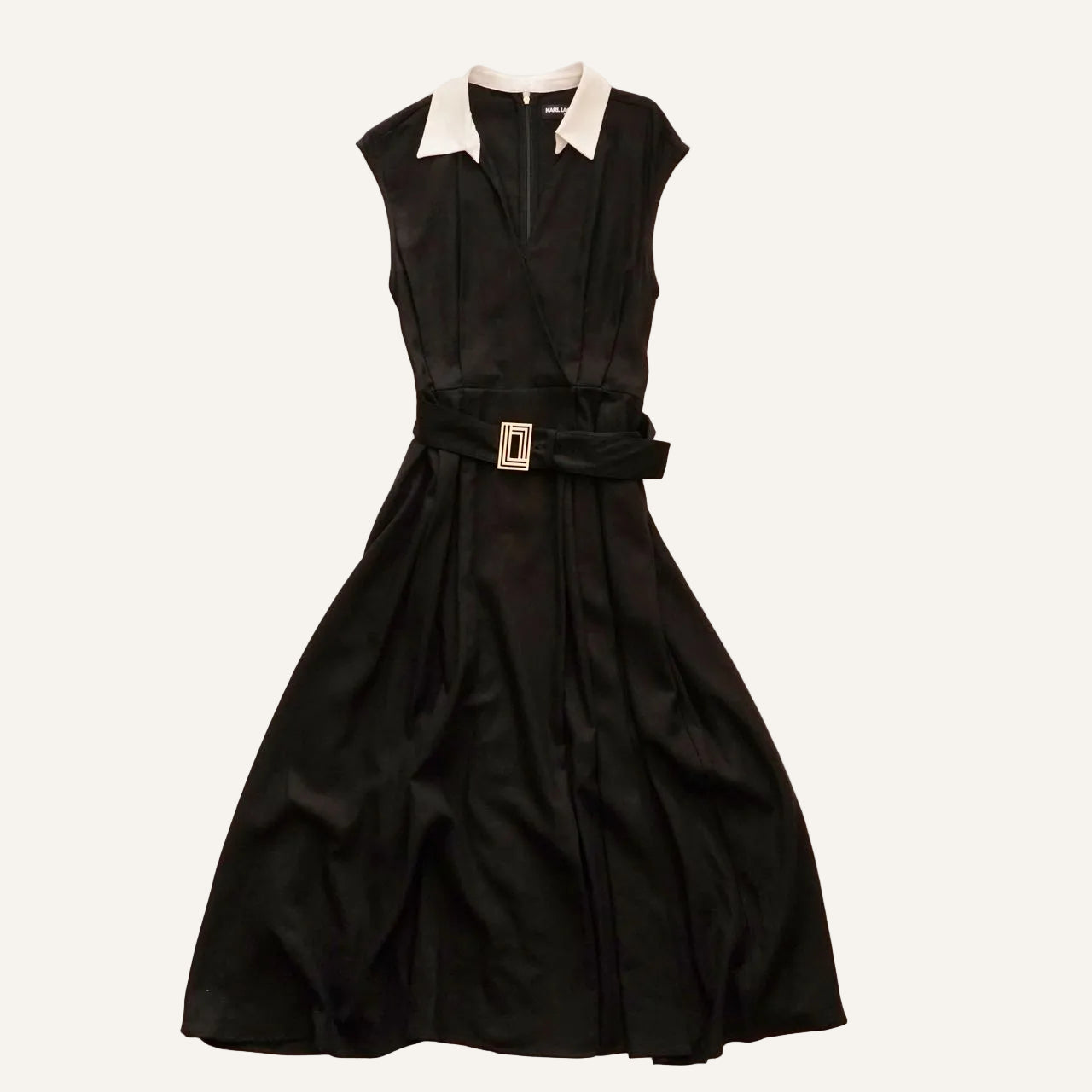 【WOMEN】KARL LAGERFELD ベルテッドリネンワンピース