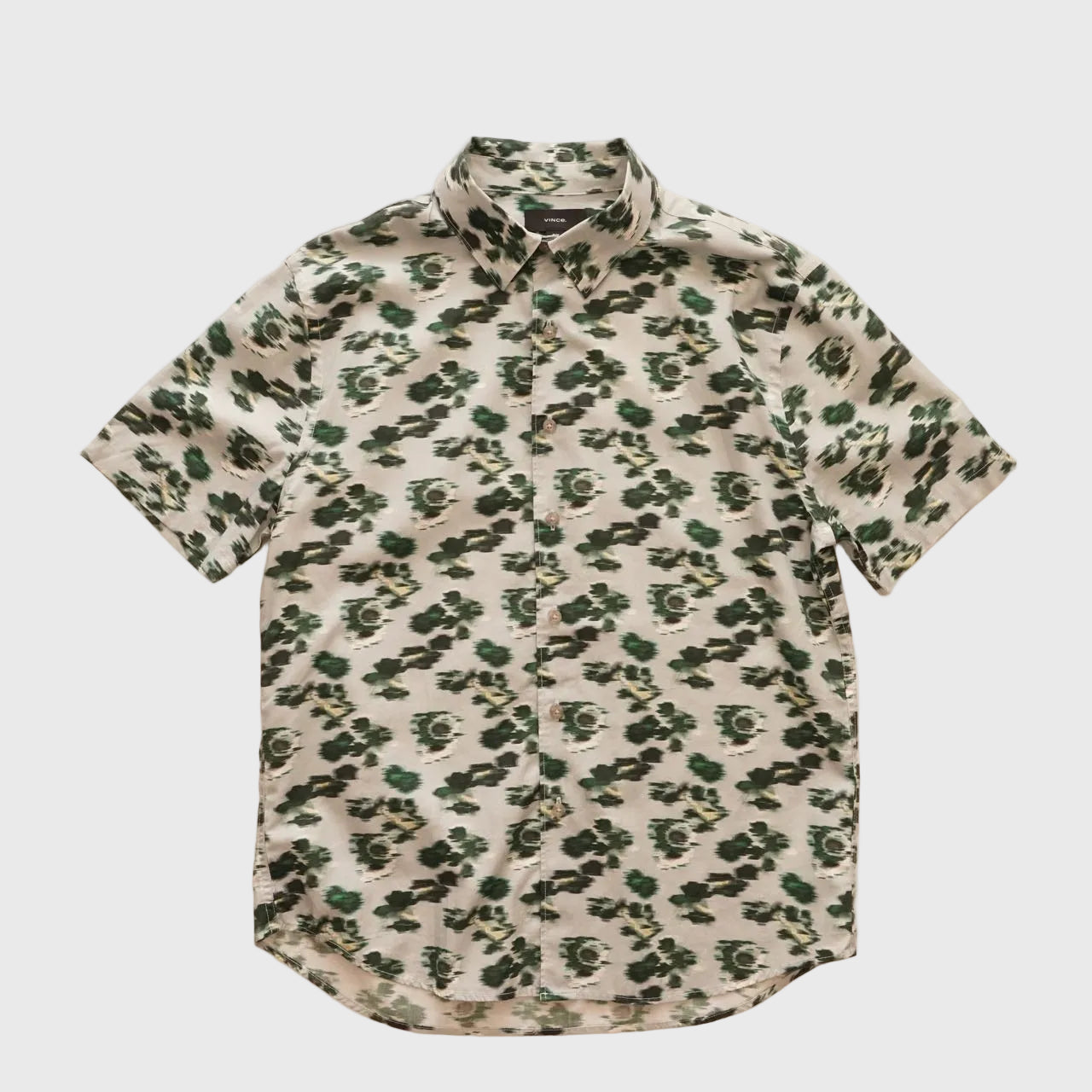 【MEN】VINCE ぼかしプリントS/S SHIRTS