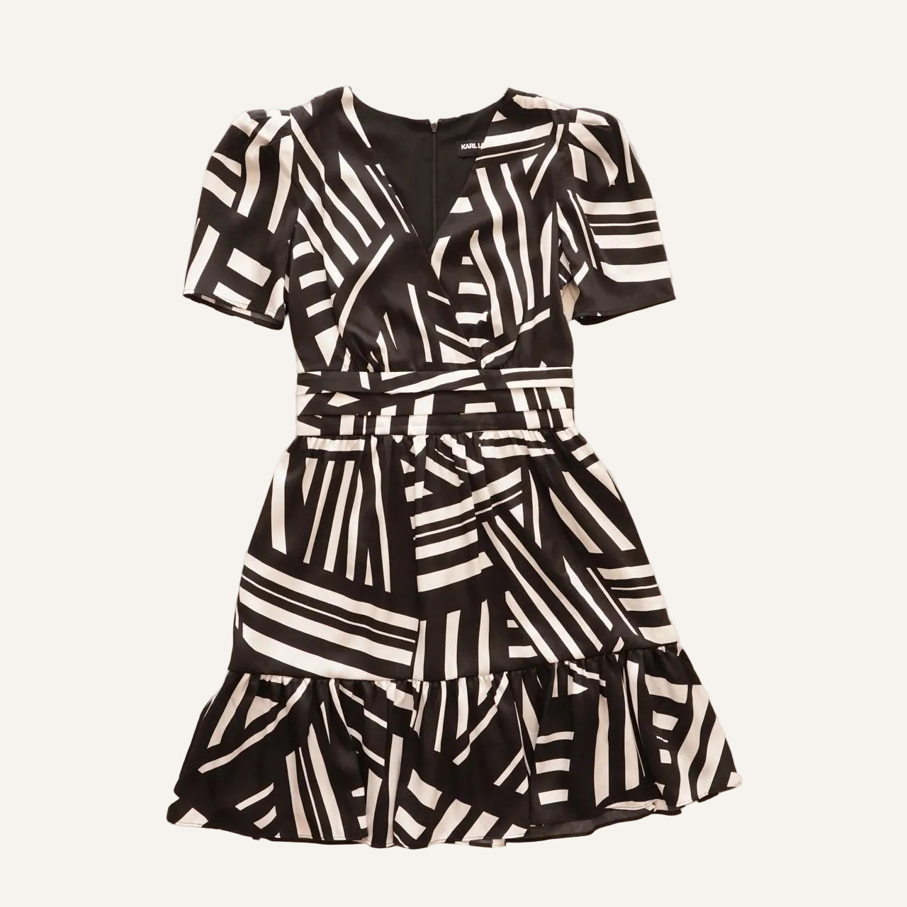 【WOMEN】KARL LAGERFELD モノトーンストライプOP