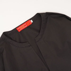アドラーブル ブラック ペルヴィアンピマコットン スキッパーワンピース ADOLUVLE ORIGINAL BLACK PERUVIAN PIMA COTTON LONG SLEEVE DRESS