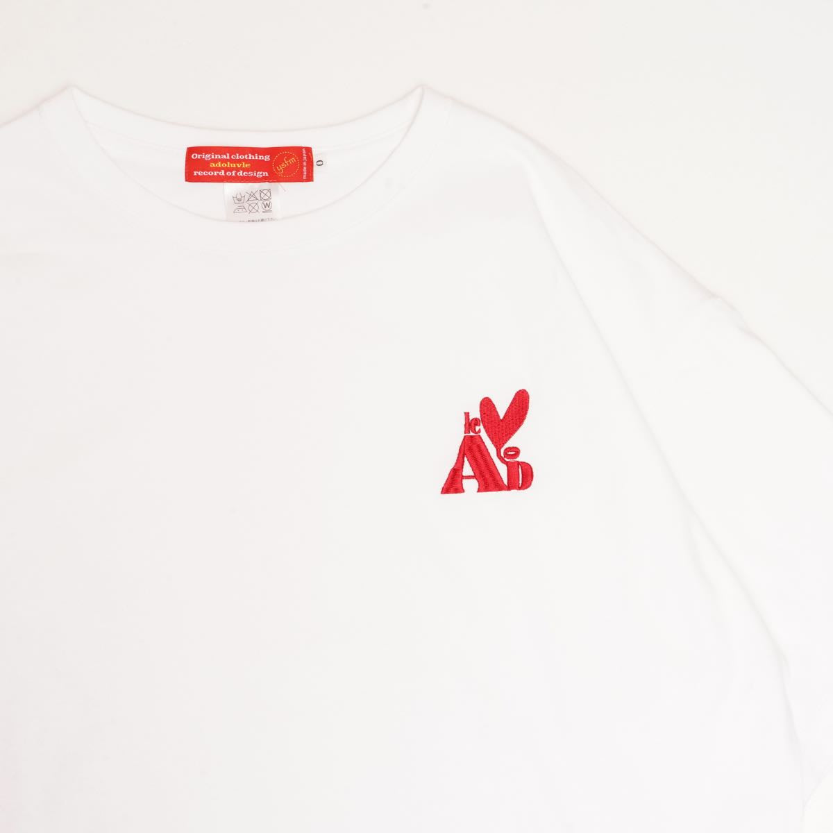 アドラーブル オリジナル ホワイト ビッグシルエット ロゴ Tシャツ ドロップショルダー ADOLUVLE ORIGINAL WHITE LOGO TEE DROP-SHOULDER LOOSE-FIT MADE IN JAPAN