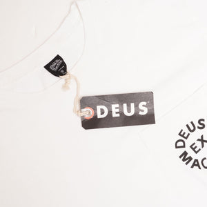 DEUS EX MACHINA デウスエクスマキナ ホワイト サークルロゴ プリント ポケットTシャツ WHITE POCKET CIRCLE LOGO TEE