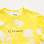 画像をギャラリービューアに読み込む, CK カルバンクライン ネオンイエロー ロゴ フラワープリント Tシャツ  CALVIN KLEIN NEON YELLOW FLOWER PRINT TEE WOMENS
