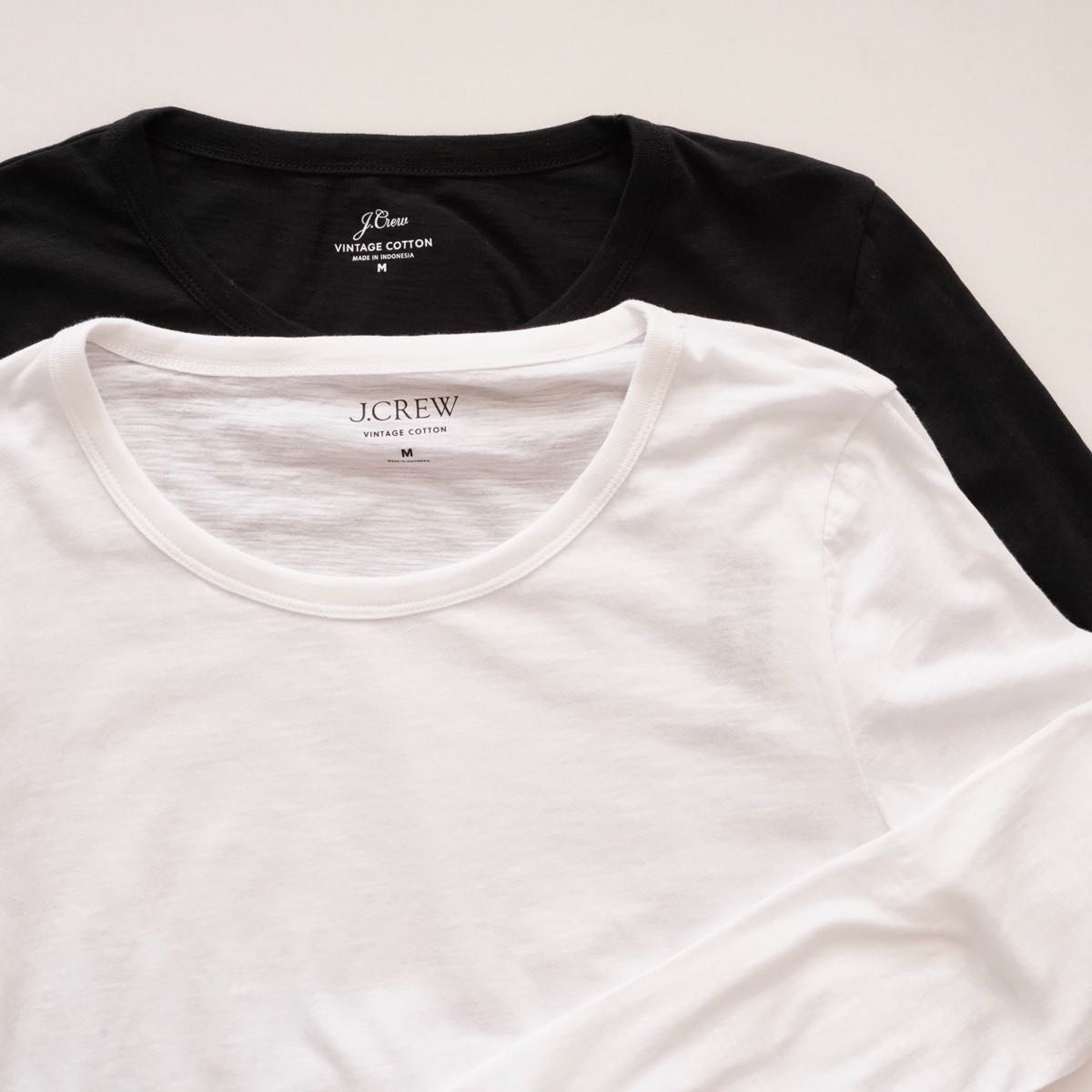 ジェイクルー ホワイト ビンテージコットン ロングスリーブTシャツ J.CREW WHITE LONG SLEEVE TEE VINTAGE COTTON T-SHIRTS WOMENS