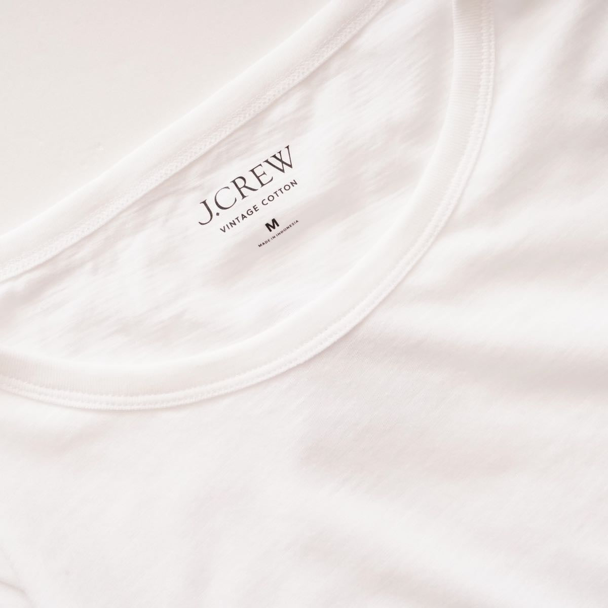 ジェイクルー ホワイト ビンテージコットン ロングスリーブTシャツ J.CREW WHITE LONG SLEEVE TEE VINTAGE COTTON T-SHIRTS WOMENS