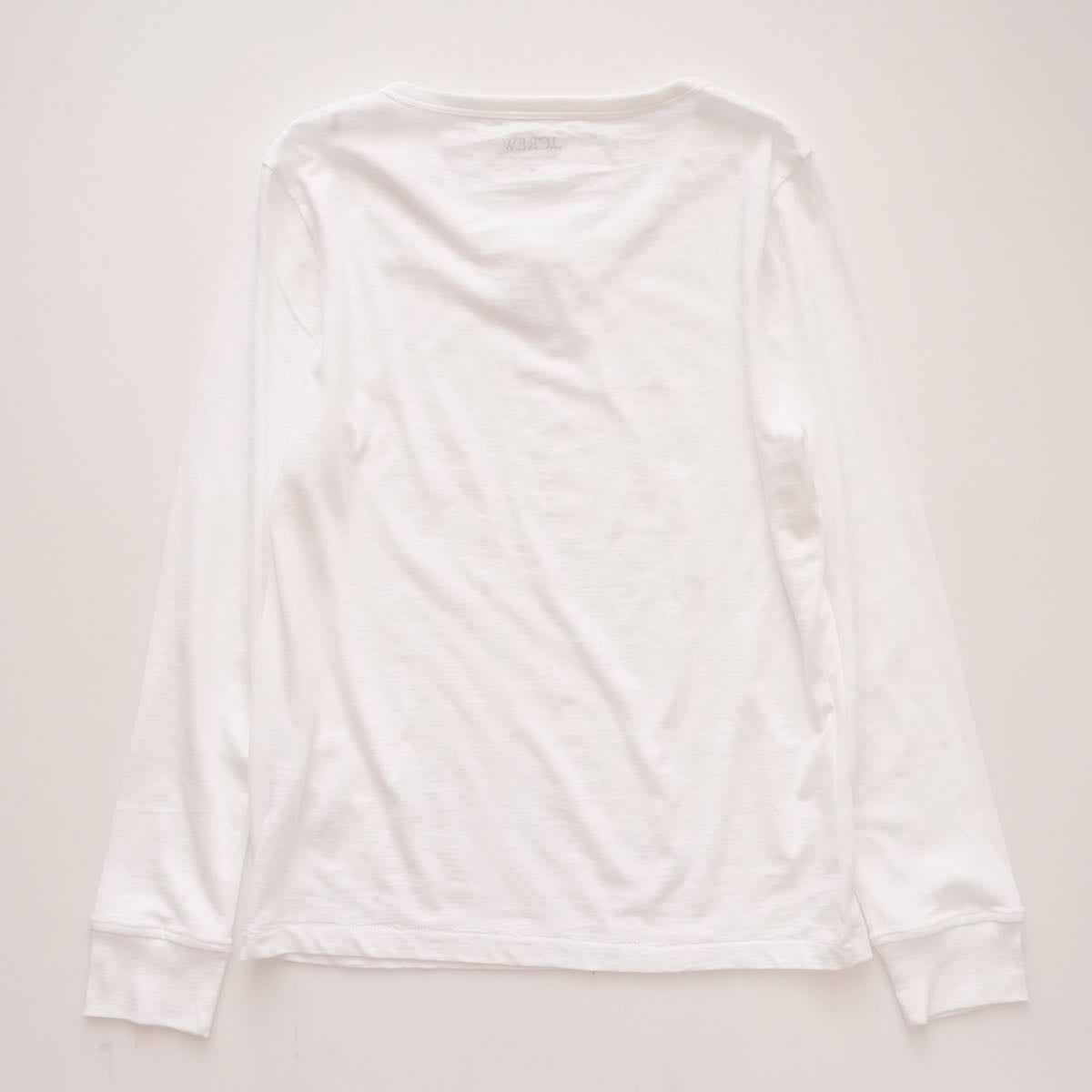 ジェイクルー ホワイト ビンテージコットン ロングスリーブTシャツ J.CREW WHITE LONG SLEEVE TEE VINTAGE COTTON T-SHIRTS WOMENS