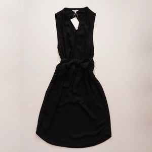 スプレンディッド  ブラック Vネック リネン混ドレス ワンピース SPLENDID BLACK V-NECK LINEN DRESS WOMENS
