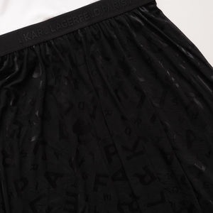 KARL LAGERFELD PARIS カールラガーフェルド ホワイト×ブラック Vネックロゴチュール ワンピース ドレス WHITE BLACK V-NECK DRESS WOMEN