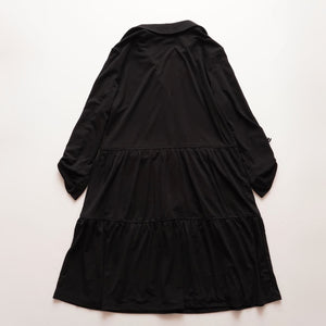 KARL LAGERFELD PARIS カールラガーフェルド ブラック ロゴテープ スリーブ ワンピース ドレス BLACK LOGO-TAPE SLEEVE DRESS WOMEN