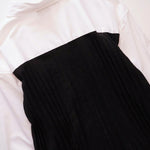画像をギャラリービューアに読み込む, KARL LAGERFELD PARIS カールラガーフェルド ホワイト/ブラック バックプリーツ ポプリンシャツワンピース ドレス WHITE/BLACK BACK-PLEATS SHIRT DRESS WOMEN
