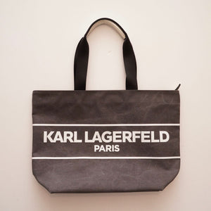 KARL LAGERFELD PARIS カールラガーフェルド チャコールグレー キャンバストートバッグ C.GRAY CANVAS TOTE-BAG