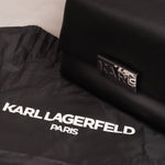 画像をギャラリービューアに読み込む, KARL LAGERFELD PARIS カールラガーフェルド ブラック レザーバッグ BLACK LEATHER BAG
