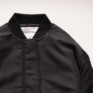 CK カルバンクライン ブラック ブルゾン MA-1ジャケット CALVIN KLEIN BLACK MA-1 JACKET BLOUSON WOMENS