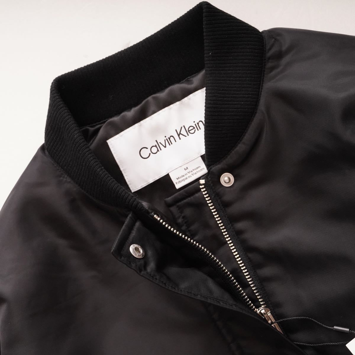 CK カルバンクライン ブラック ブルゾン MA-1ジャケット CALVIN KLEIN BLACK MA-1 JACKET BLOUSON WOMENS