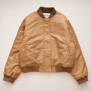 CK カルバンクライン カーキ シャンパンゴールド ブルゾン MA-1ジャケット CALVIN KLEIN KHAKI GOLD MA-1 JACKET BLOUSON WOMENS