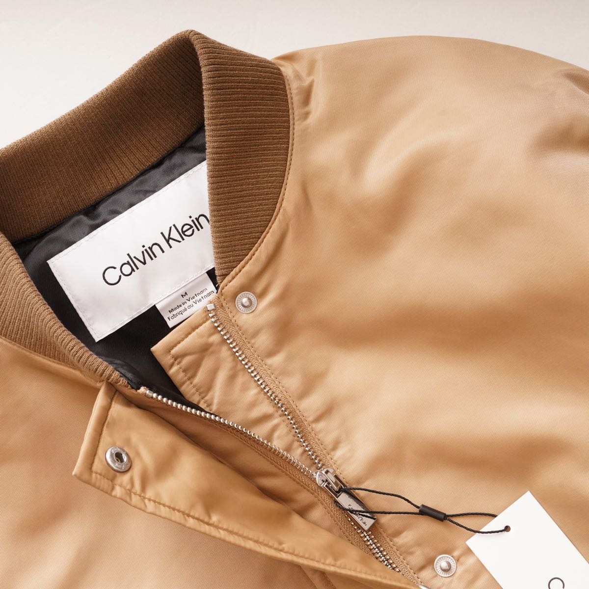 CK カルバンクライン カーキ シャンパンゴールド ブルゾン MA-1ジャケット CALVIN KLEIN KHAKI GOLD MA-1 JACKET BLOUSON WOMENS