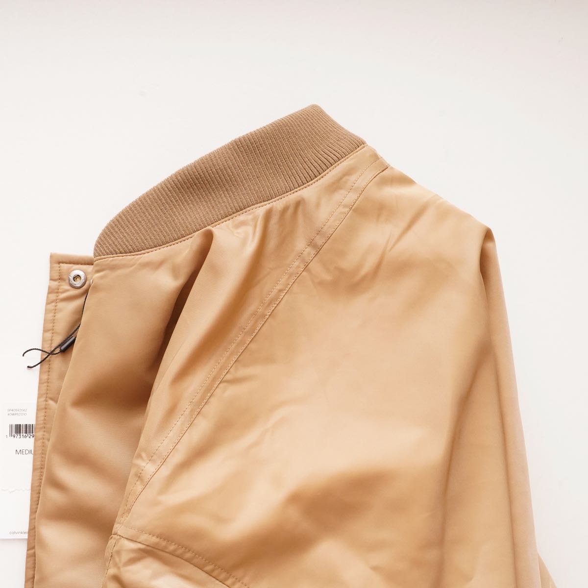 CK カルバンクライン カーキ シャンパンゴールド ブルゾン MA-1ジャケット CALVIN KLEIN KHAKI GOLD MA-1 JACKET BLOUSON WOMENS