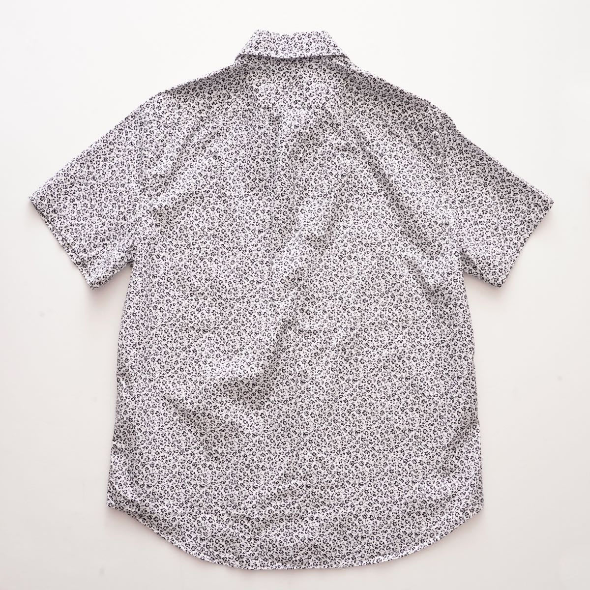 ジェークルー ホワイト 半袖 フラワー柄 ボタンダウンシャツ J.CREW WHITE FLOWER S/S B.D.SHIRTS CLASSIC 100'S 2-PLY YARNS MENS