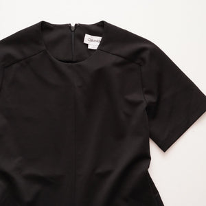 CK カルバンクライン ブラック 半袖ワンピース ストレッチドレス CALVIN KLEIN BLACK SHORT SLEEVES STRETCH DRESS WOMENS