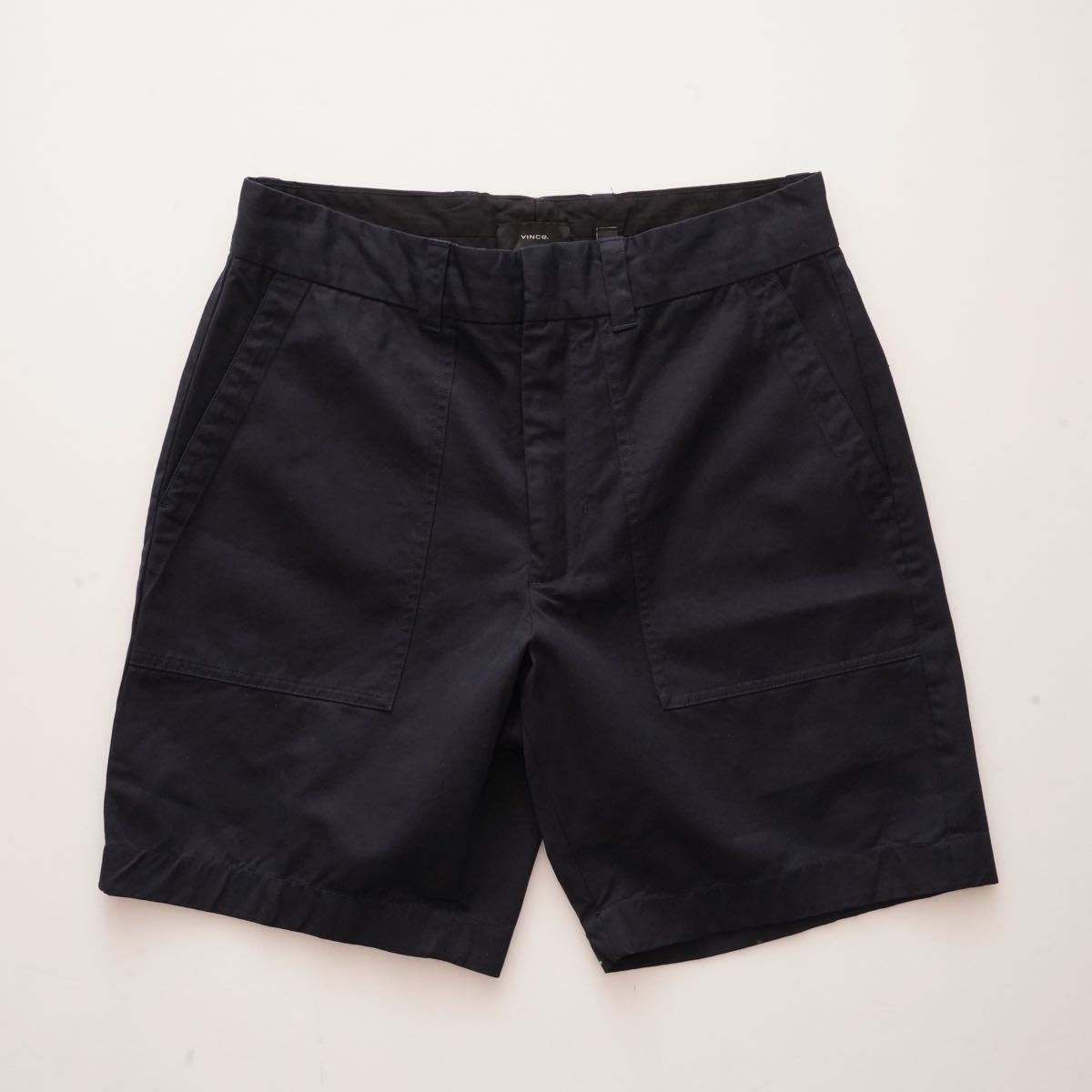 ビンス ヴィンス ネイビー ショートパンツ VINCE NAVY SHORT PANTS FABRIC  MADE IN ITALY MENS