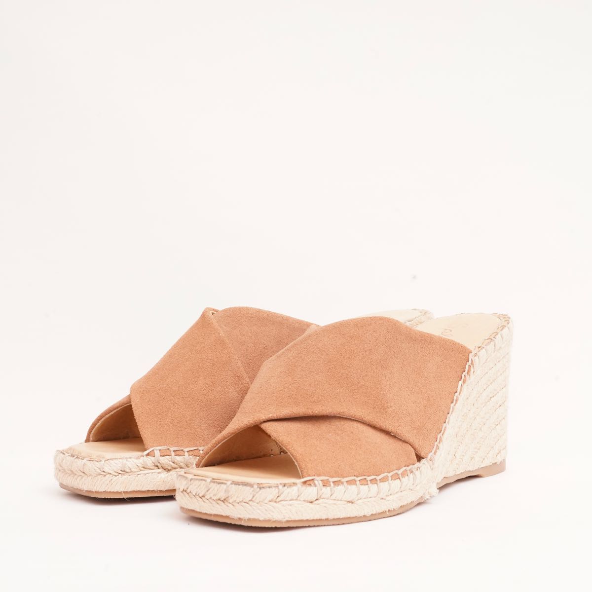 スプレンディッド ブラウン スウェード ヒール エスパドリーユ サンダル SPLENDID BROWN SUEDE HEEL ESPADRILLES SANDALS WOMENS