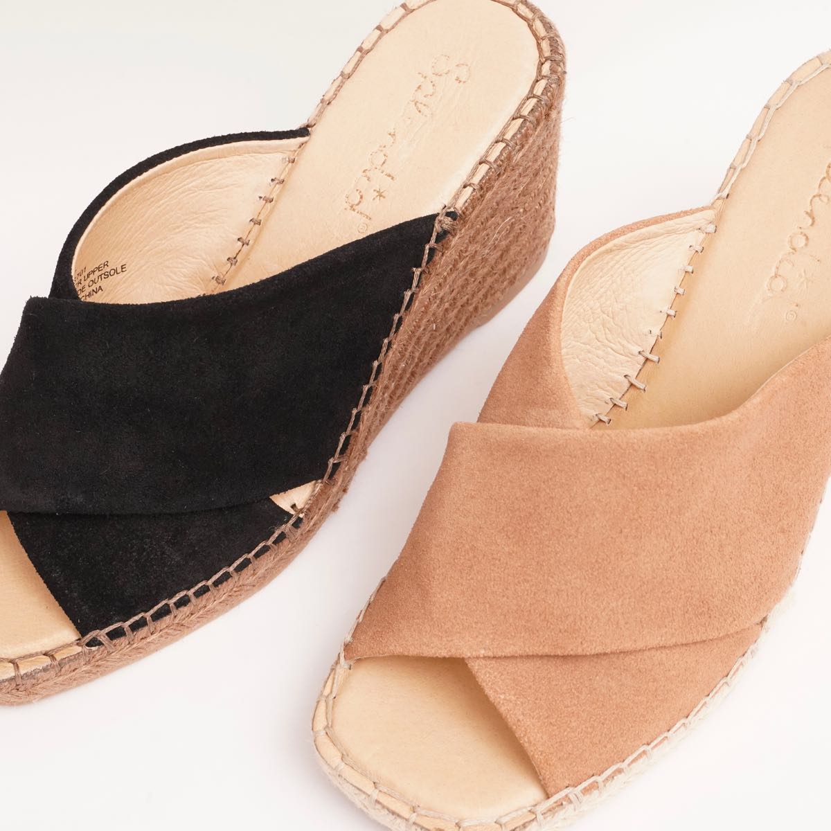 スプレンディッド ブラウン スウェード ヒール エスパドリーユ サンダル SPLENDID BROWN SUEDE HEEL ESPADRILLES SANDALS WOMENS