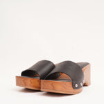 画像をギャラリービューアに読み込む, スプレンディッド ブラックレザー ウェッジサンダル SPLENDID BLACK LEATHER WEDGE SANDALS WOMENS
