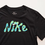 画像をギャラリービューアに読み込む, ナイキ ブラック ブルー×グリーン ロゴ プリント ドライフィット Tシャツ NIKE BLACK BLUE×GREEN LOGO PRINT DRY-FIT TEE
