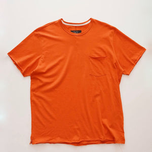 RAG&BONE CORE Tee ラグアンドボーン オレンジ クルーネック ポケット Tシャツ ORANGE COTTON CREW NECK TEE MENS