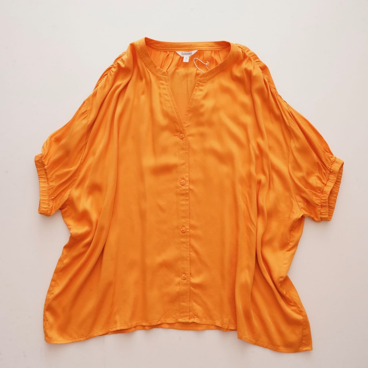 スプレンディッド  オレンジ 半袖 ブラウス カットソー SPLENDID ORANGE S/S BLOUSE  WOMENS