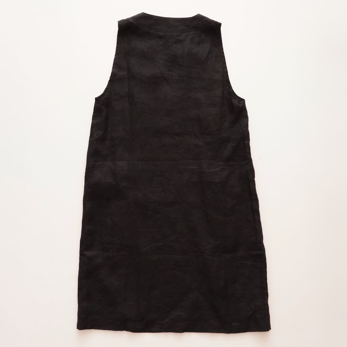 スプレンディッド  ブラック リネン Vネック ノースリーブ ワンピース ドレス  SPLENDID BLACK LINEN V-NECK SLEEVELESS DRESS WOMENS