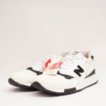 画像をギャラリービューアに読み込む, NEW BALANCE U998TI ニューバランス オフホワイト×ブラック レザー スニーカー OFF WHITE ×BLACK LEATHER SNEAKERS MADE IN USA
