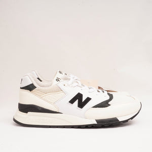 NEW BALANCE U998TI ニューバランス オフホワイト×ブラック レザー スニーカー OFF WHITE ×BLACK LEATHER SNEAKERS MADE IN USA